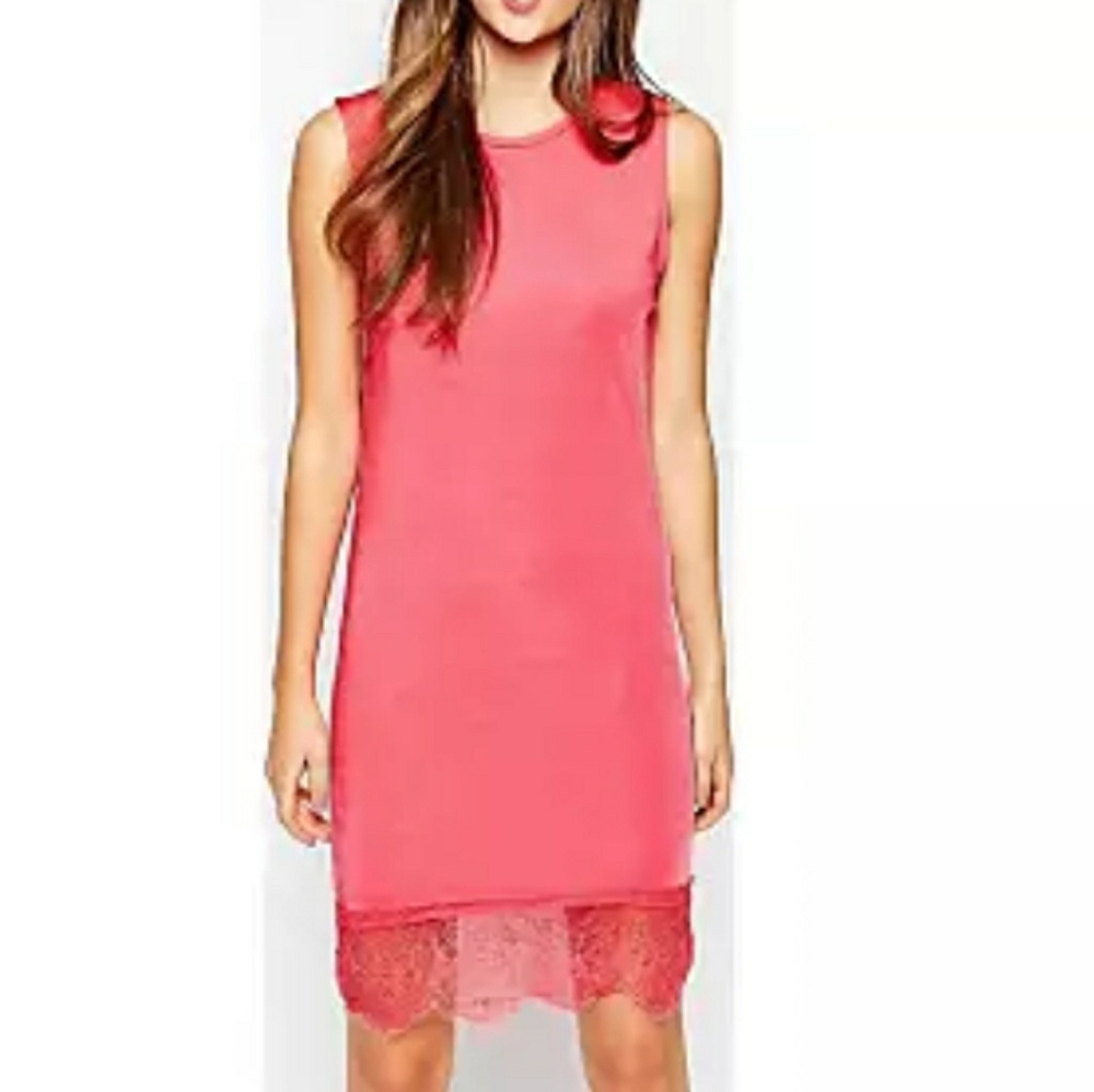 French Connection Pink Lace Dress Size 2